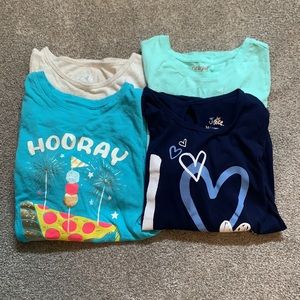 Bundle of 4 girls long sleeve tops, sizes 10-12